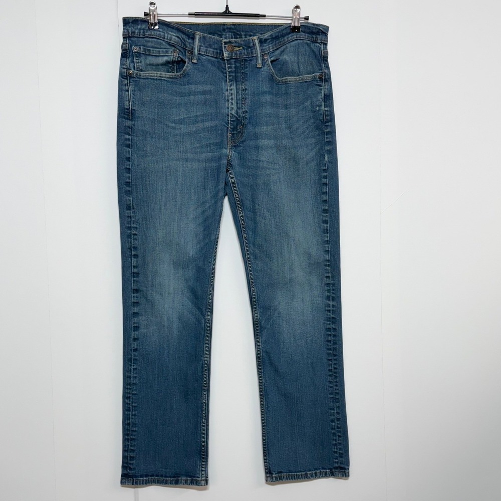 Levis 514 Jeans Mens Measures 35X29 Tag 36x30 Blue Straight Fit Stretch